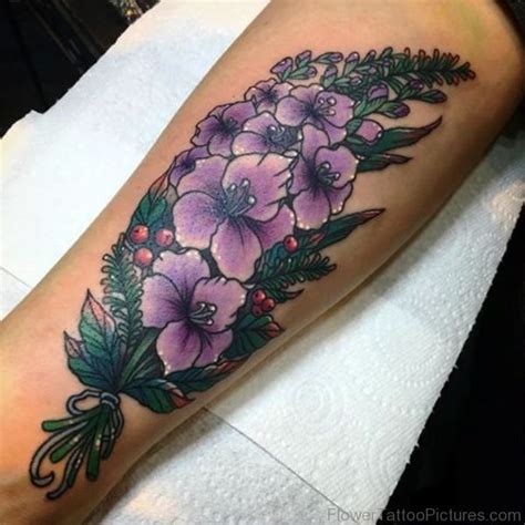 45 Fantastic Larkspur Flower Tattoos