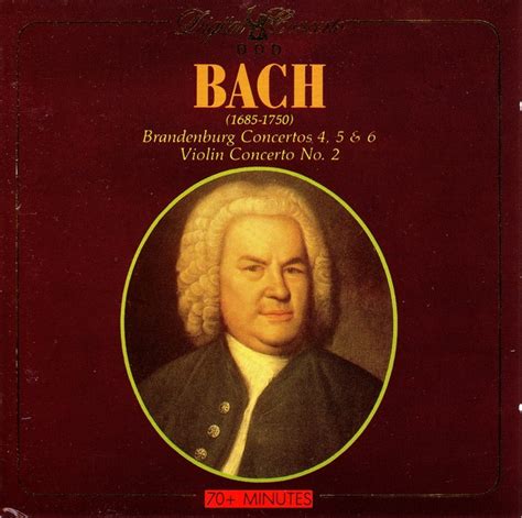 Johann Sebastian Bach - Brandenburg Concertos 4, 5, 6 / Violin Concerto No. 2 (1988, CD) | Discogs