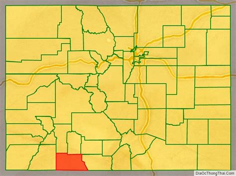 Map of Archuleta County, Colorado - Thong Thai Real