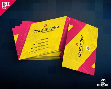 Download] Creative Business Card Free Psd | Psddaddy regarding Free Complimentary Card Templates ...