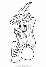 Queen Of Ant Sitting In The Chear Coloring Page For Kids  Free A Bugs sketch template