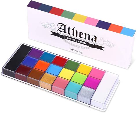 UCANBE Athena Painting Palette Professional 20 Colors Face Body Paint ...