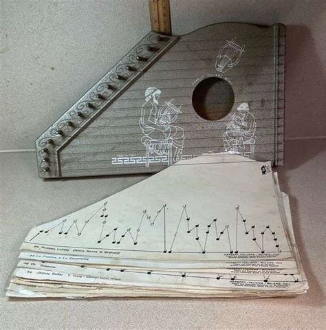 Vintage Herbert Milano Metal Zither Lap Hand Held Harp (Made in Italy ...