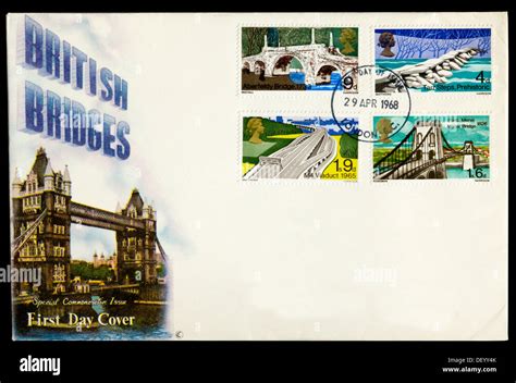 First Day Cover commemorating British Bridges Stock Photo - Alamy