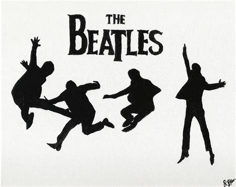 The Beatles | Beatles silhouette, Beatles drawing, The beatles