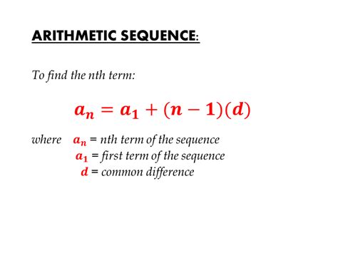 Arithmetic Series And Sequences Formulas