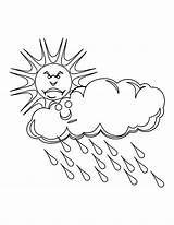 Coloring Pages  Rain Cloud Page sketch template