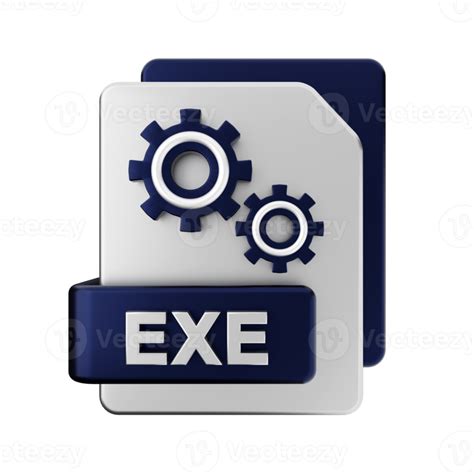 3d exe file icon illustration 21843413 PNG