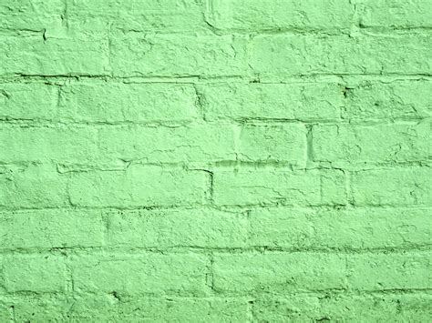 Green Painted Brick Wall Free Stock Photo - Public Domain Pictures