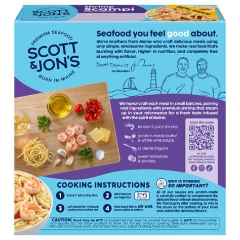 Scott & Jon's Shrimp Scampi with Linguini Frozen Meal, 9.6 oz - Fry’s ...