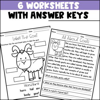 Life Cycle of a Goat Activities, Worksheets, Booklet, Posters - Goat ...