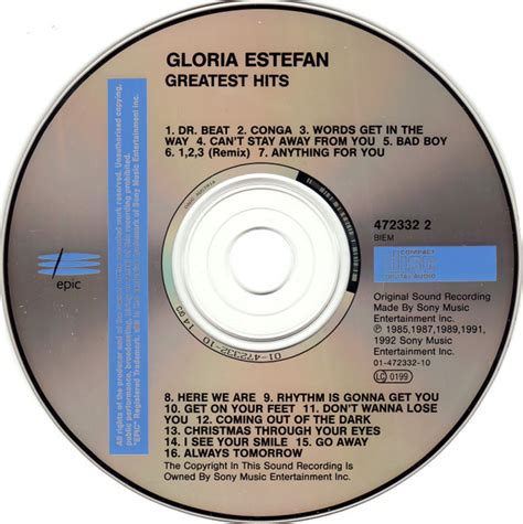 Gloria Estefan - Greatest Hits (CD) | Discogs