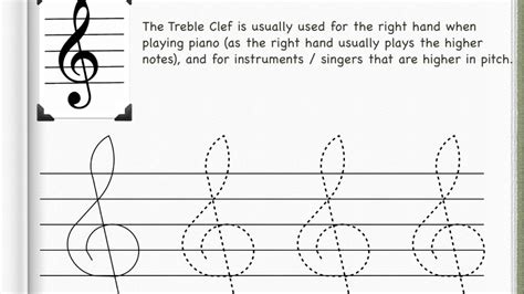 The Treble Clef – Worksheets Samples