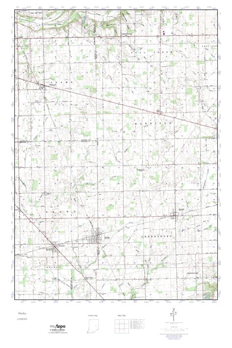 MyTopo Shirley, Indiana USGS Quad Topo Map