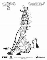 Madagascar 2  marty The zebra coloring Pages Hellokidscom sketch template