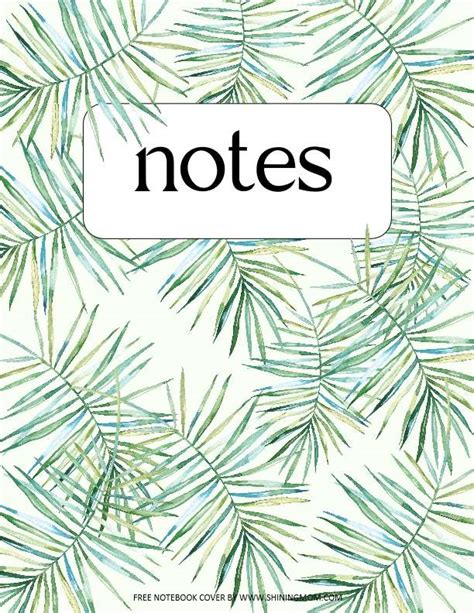 Aesthetic Printable Notebook Covers | Best Free Templates