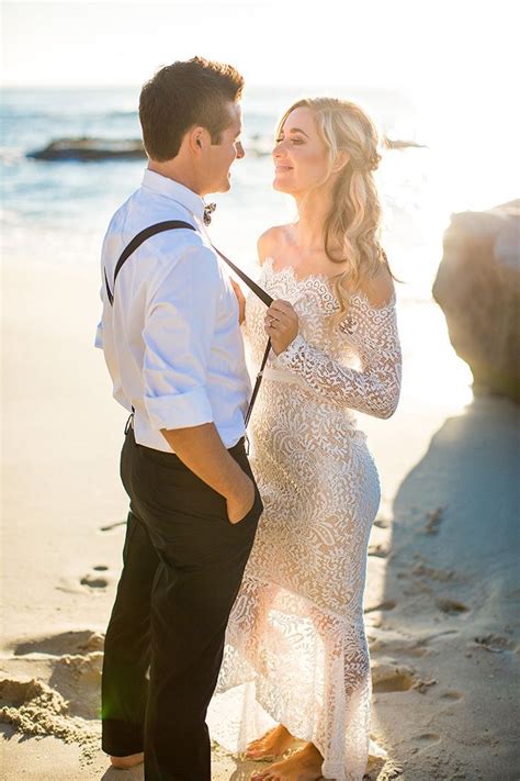 Barefoot Beach Bride for a Coastal Elopement | Beach bride, Bride ...