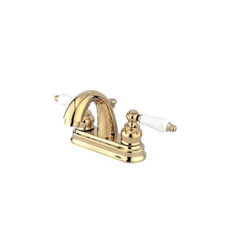 Kingston Brass GKB5612PL Polished Brass Restoration Centerset Bathroom ...