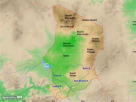 Chad Physical Map - A Learning Family