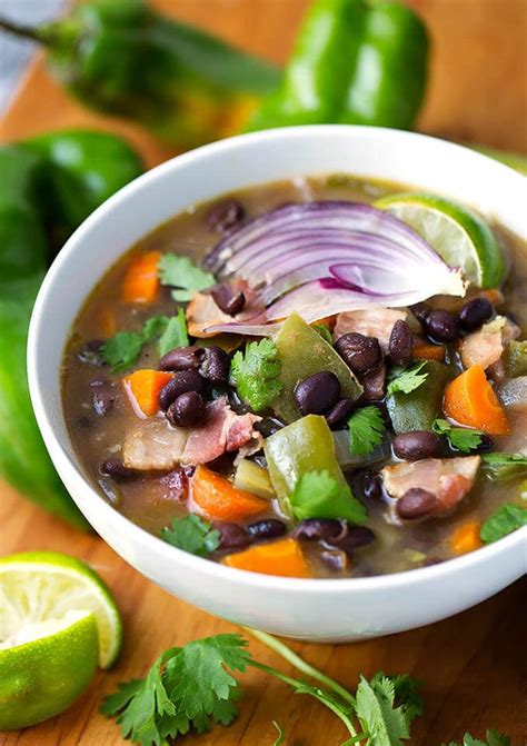 Hatch Green Chile Black Bean Soup - Simply Happy Foodie