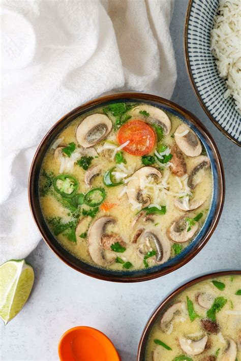 Vegan Tom Kha (Thai Coconut Soup) Recipe - Well Vegan