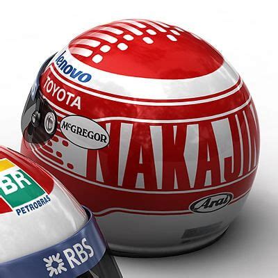 Helmet F1 2009 Kazuki Nakajima - 3D Model by CGShape