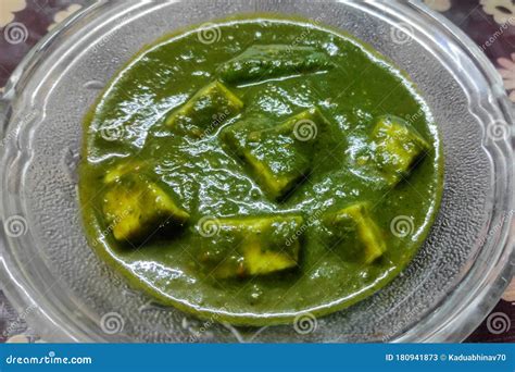 Palak paneer dish stock image. Image of spice, green - 180941873