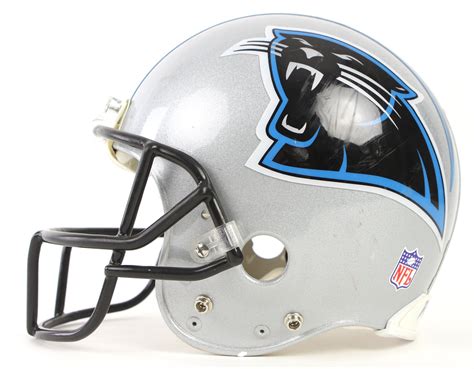 Lot Detail - 2003-04 Jake Delhomme Carolina Panthers Game Worn Helmet (MEARS LOA)