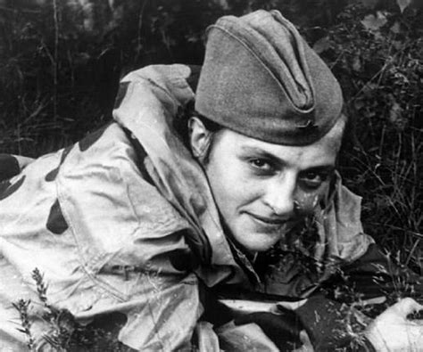 Russian sniper Lyudmila Pavlichenko, early 1940s. Nicknamed Lady Death, she had 309 confirmed ...