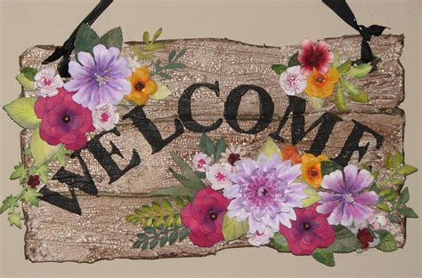 Ink Stains: Springtime Welcome Sign - Paper Flowers Galore!