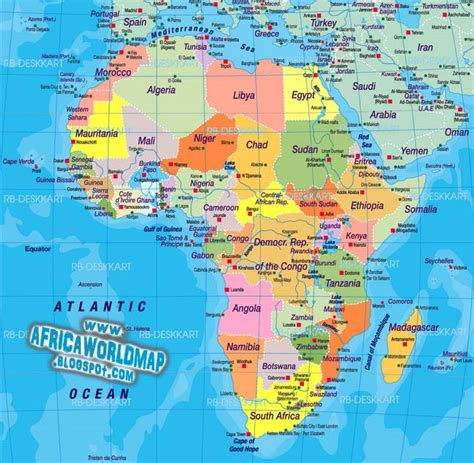 Africa Continent World Map