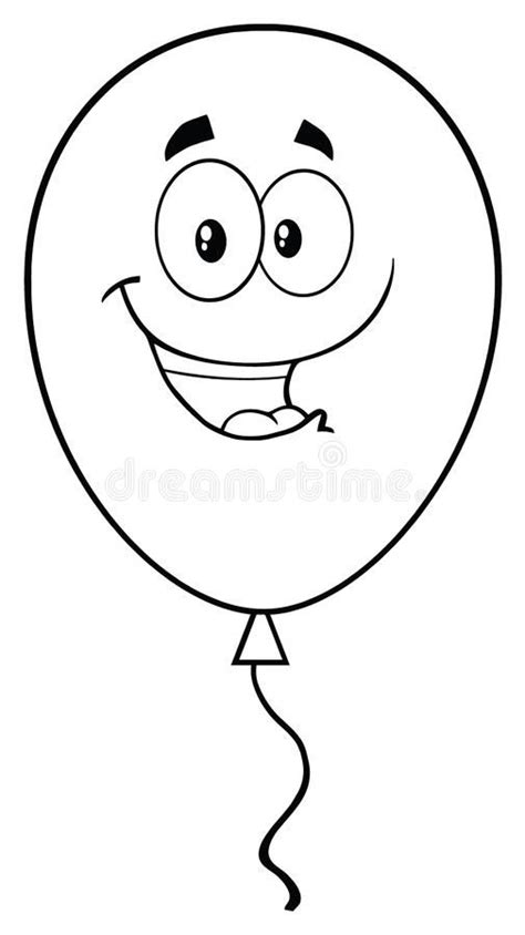 Happy Red Balloon Cartoon Mascot Character. Vector Illustration ...