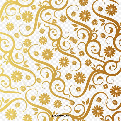 Golden Texture Hd Transparent, Golden Floral Pattern Texture, Pattern Clipart, Golden, Flowers ...