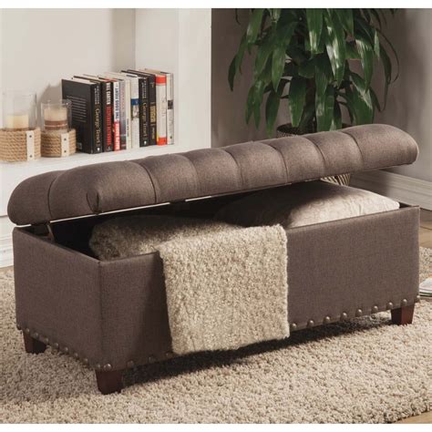 A Line Furniture Tosin Nailhead Tufted Storage Ottoman/ Bench - Walmart.com - Walmart.com