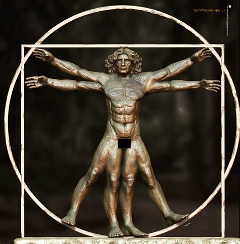 Surajit Sen - The Vitruvian Man 2.0 –Digital Sculpture by Surajit Sen