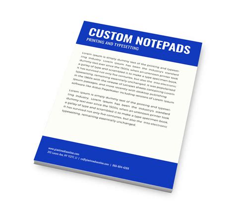 Solution for business related Custom Notepads, banners and signs | Giant Media Online