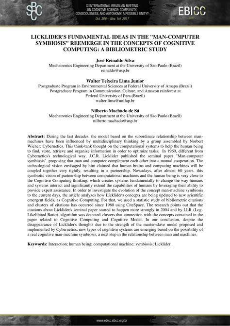 (PDF) LICKLIDER'S FUNDAMENTAL IDEAS IN THE "MAN-COMPUTER SYMBIOSIS" REEMERGE IN THE CONCEPTS OF ...