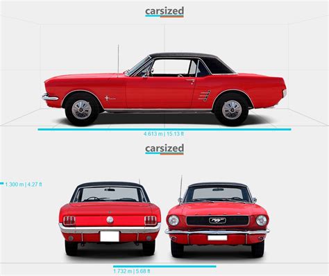 Ford Mustang 1966-1966 Dimensions Side View