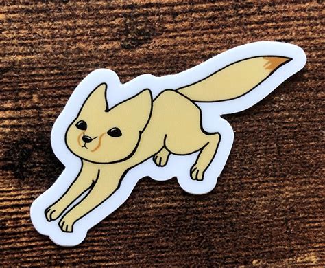 Fennec Fox Running Sticker | Etsy