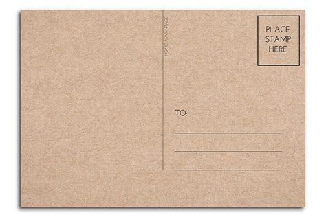 Amazon.com : 4x6 Postcards with Mailing Side (50 Pack) Blank Plain Kraft - Home Advantage ...