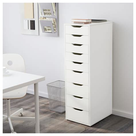 IKEA - ALEX Drawer unit with 9 drawers white | Ikea craft storage, Ikea ...