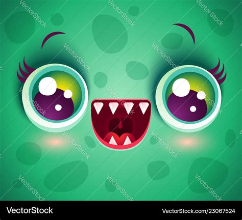 Monster for halloween mask Royalty Free Vector Image