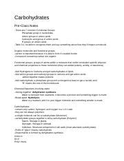 Understanding Carbohydrates: Functional Groups and Chemical | Course Hero