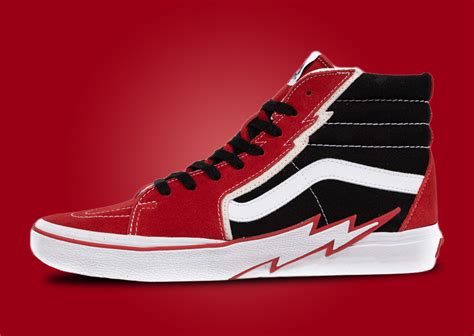 The Vans Sk8-Hi Gets Lightning Bolt Details In A Classic Bred Colorway ...