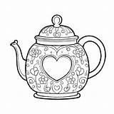 Download Decorative Teapot Coloring Page Pages Online  sketch template