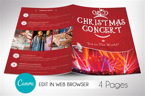 Christmas Event Program Template Canva Graphic by Michael Taylor · Creative Fabrica