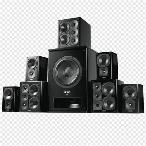 Black X12 speakers, Surround sound Loudspeaker Home Theater Systems ...