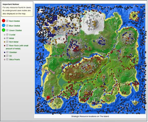 Metal Ark Survival Island Map Locations