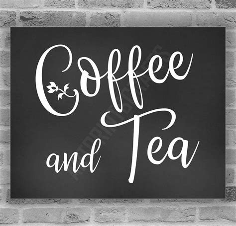 Free Printable Coffee And Tea Bar Signs