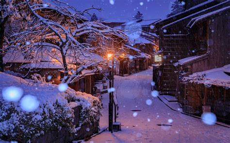 Christmas Snow Street Wallpapers - Wallpaper Cave